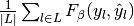 \frac{1}{\left|L\right|} \sum_{l \in L} F_\beta(y_l, \hat{y}_l)